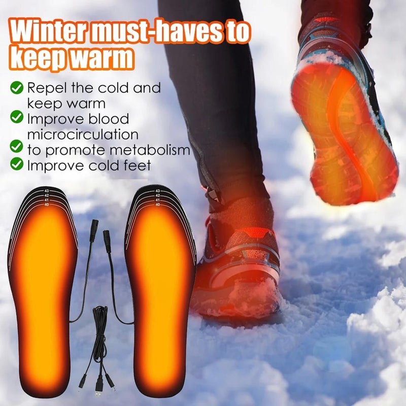 Heated Shoe Insoles, Customizable USB Rechargeable Heated Insoles, 1pair Foot Warmers for Men and Women (41-46（European size）) (8.5-13(US size)) - Image 3